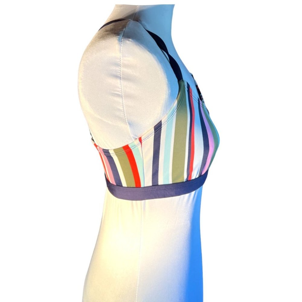 Kona Sole Stripped Bathing Suit TOP (only) Size S - Picture 4 of 4